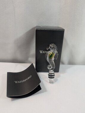 Waterford Crystal Seahorse Bottle Stopper Lead Crystal New in Box #40033562